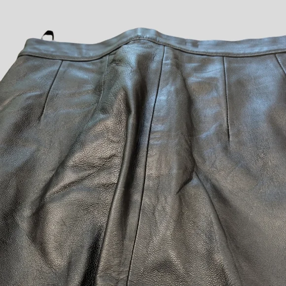 MIX IT GENUINE LEATHER VINTAGE PANTS  DARTED IN FRONT AND BACK. - Picture 3 of 5